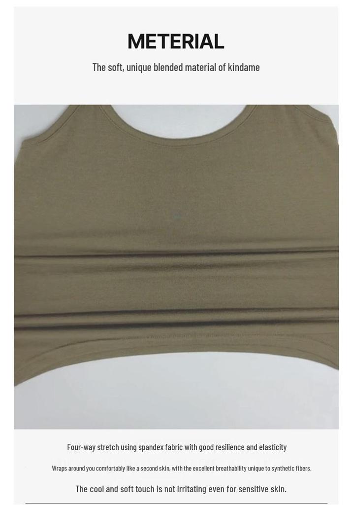 Korean Dongdaemun Sweet & Spicy U-Neck Camisole - Sexy, Slightly See-Through, Halter Short Vest