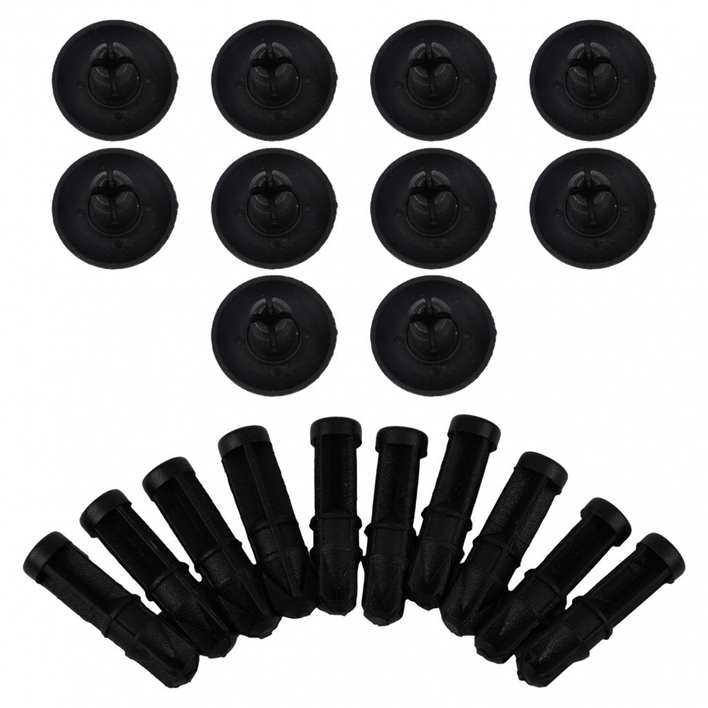10X 10pcs Body Panel Clips Clips Decorate Black Fashion