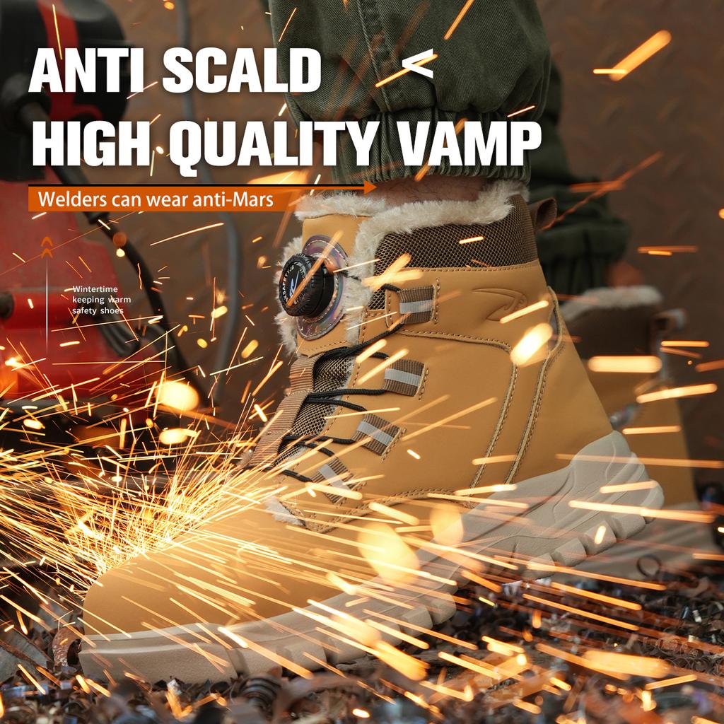 Pohodlná bezpečnostní obuv pro muže vysoce voděodolná pracovní obuv protiskluzové bezpečnostní boty gumová podrážka pracovní tenisky s kovovou špičkou