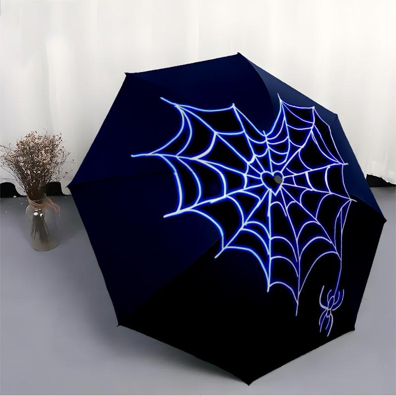 1pc Spider Web Automatic Open/close Umbrella, 8-Rib Sturdy Structure, Auto Folding/Opening, Portable Travel Umbrella for Women, Parties009