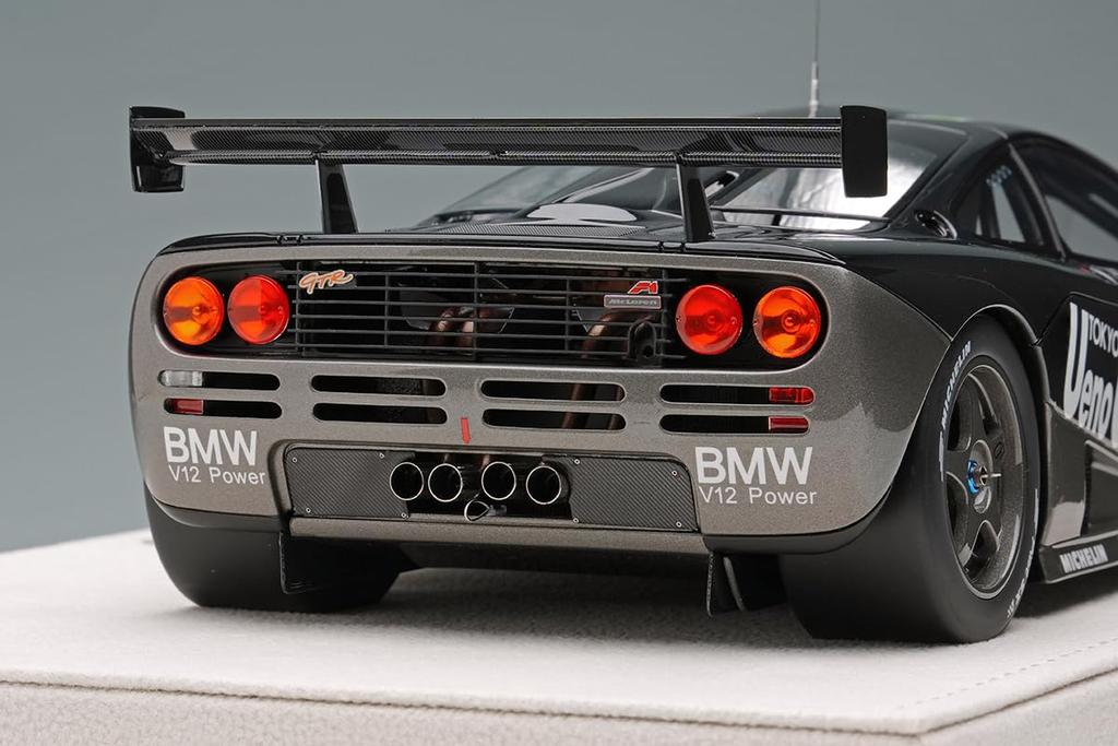 Make Up EIDOLON Scale McLaren F1 GTR 01R 1995 Blue Black Gray Finished Model EML154 1/18 Metallic/Metallic