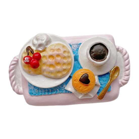 Afternoon Tea Refrigerator Magnet Home Office Kitchen Locker Fridge 3D Simulated Food Cookware