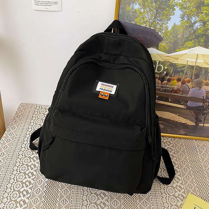 

Простий та універсальний модний рюкзак великої місткості для школи, для учениці середньої школи, для учениці гімназії, шкільний рюкзак, рюкзак для комп ютера чорний