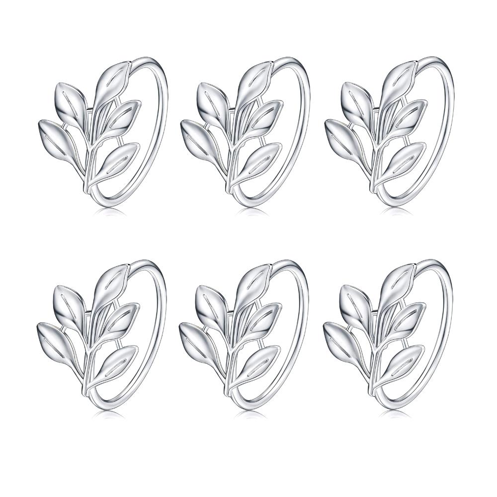 6Pcs Gold Leaf Napkin Rings Fall Napkin Holder for Christmas Thanksgiving Wedding Dinnig Table Decoration 2026 HWL02