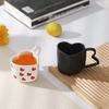 300ML European Ceramic Heart Coffee Cup Exquisite Afternoon Tea Flower Tea Latte Coffee Mug Home Use Heart-shaped Breakfast Mug