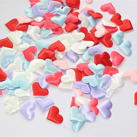 100x Svatební dekorace Dekorace na stůl s okvětními lístky srdce Valentýna