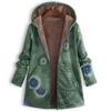 Women S Oversized Printed Hooded Zip Up Long Sleeve Casual Coat