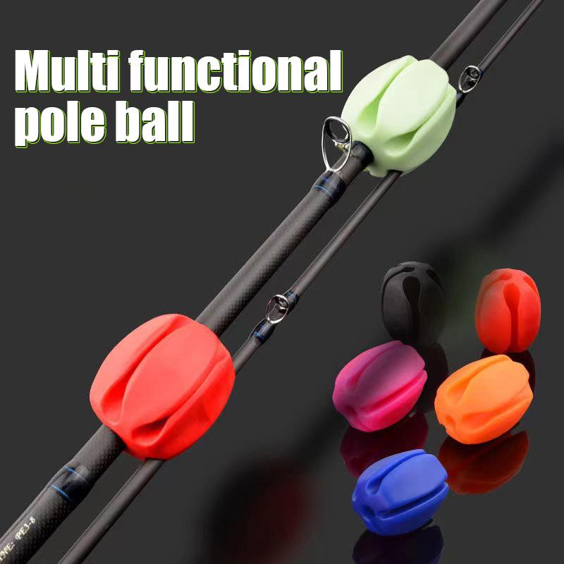 Silicone Fishing Rod Holder Straps 5 Hole Lightweight Fishing Tackle Ties Fishing Accessories Silicone Fishing Rod Storage