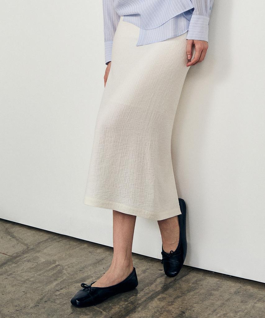 Laneonkyulleoseu Natural Slit Midi Skirt_Ivory