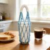 Portable Coffee Cup Bag Handwoven Water Bottle Pouch Outdoor Camping Storage Bags Foldable Beach Woven Net Mugs Umbrella Bags