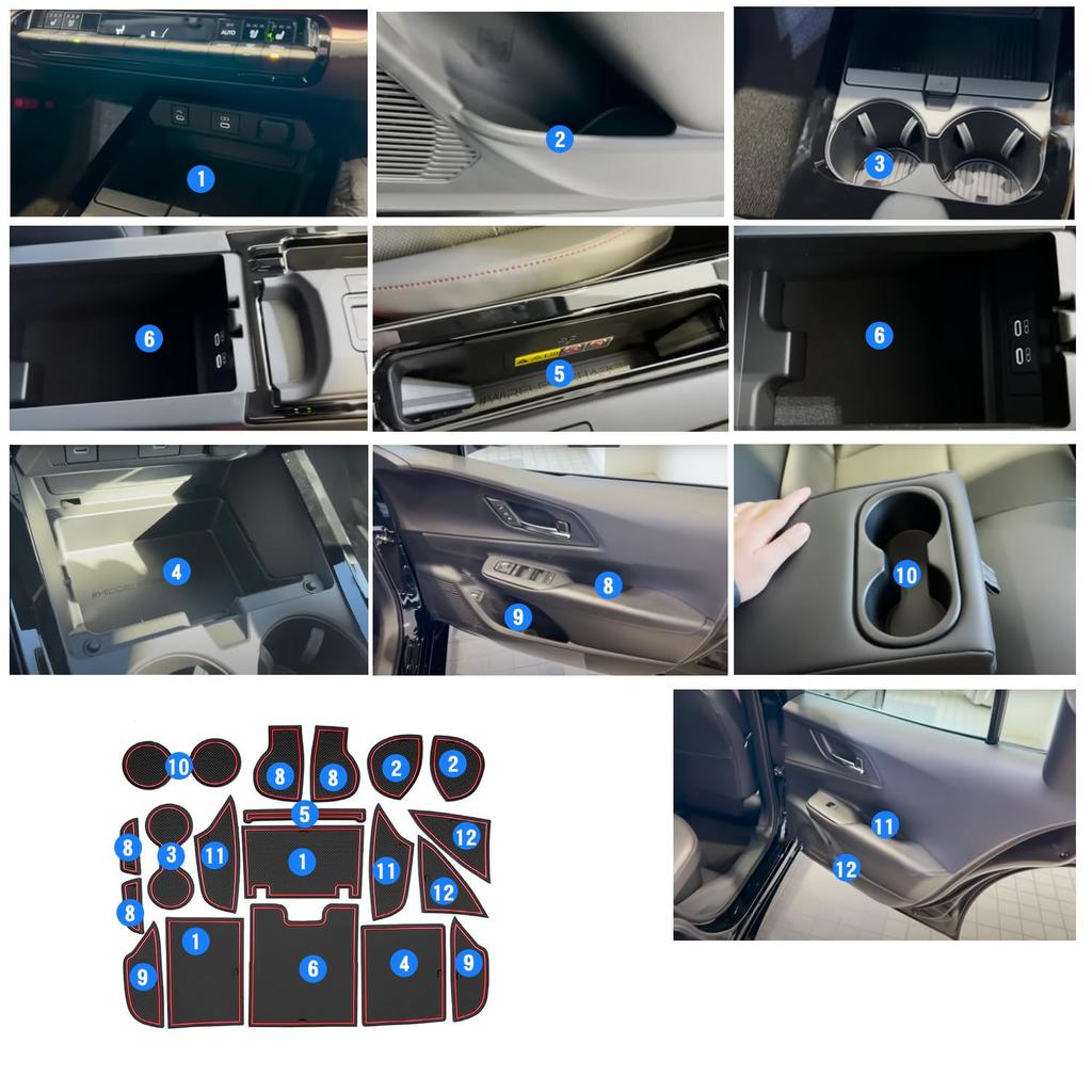 Ruiya New Toyota Prius 60 Prius 60 Series Interior Rubber Z Grade Door Pocket Accessory Pocket Scratch Noise Custom Part Mats, Exclusive, Mats,