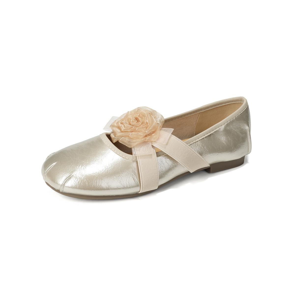 

Weiwei Girl 2011-2 Цветочные балетки женские в французском сказочном стиле с юбкой туфли Мэри Джейн 43 шампанского