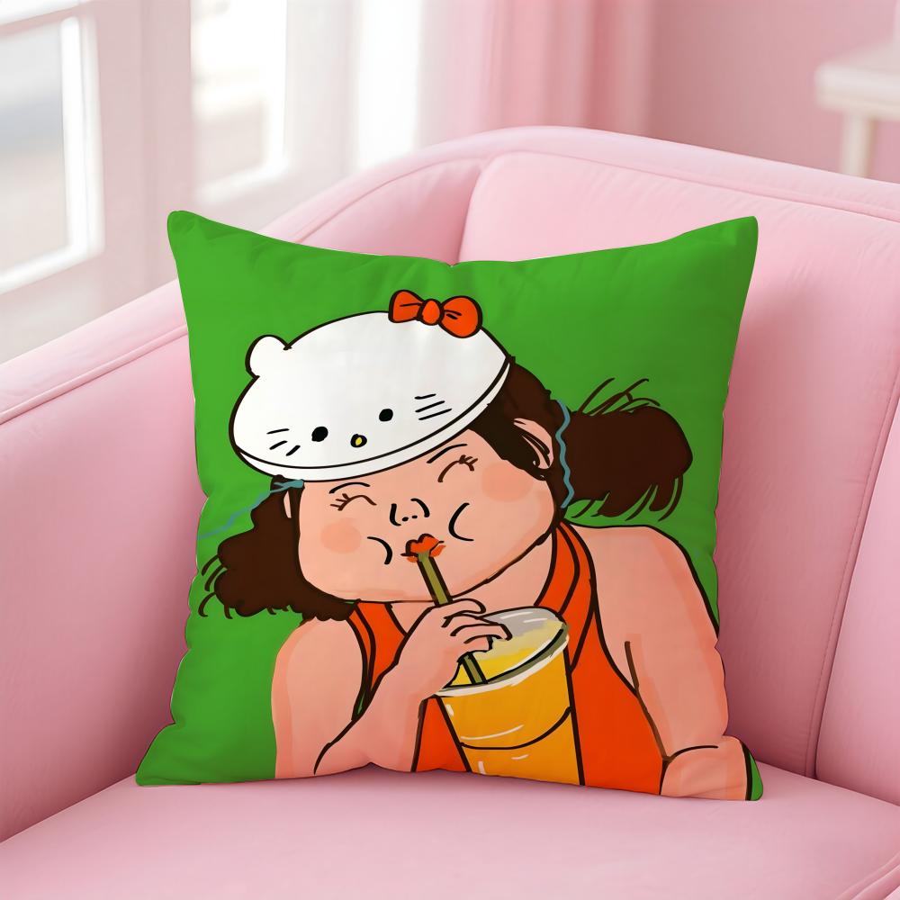 Funny Funny Characters Cushion Cover Pillow Case Soft Skin Friendly Fabric Concealed Zipper