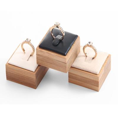 Display Wedding Ring Box Earrings Rings Organizer Ring Holder Case Wooden Jewelry Show Props