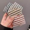 Elegant Pearl Convenient Foldable Plastic Hairband For Women Girls Travel Stretchable Headband Hair Band Hair Accessories