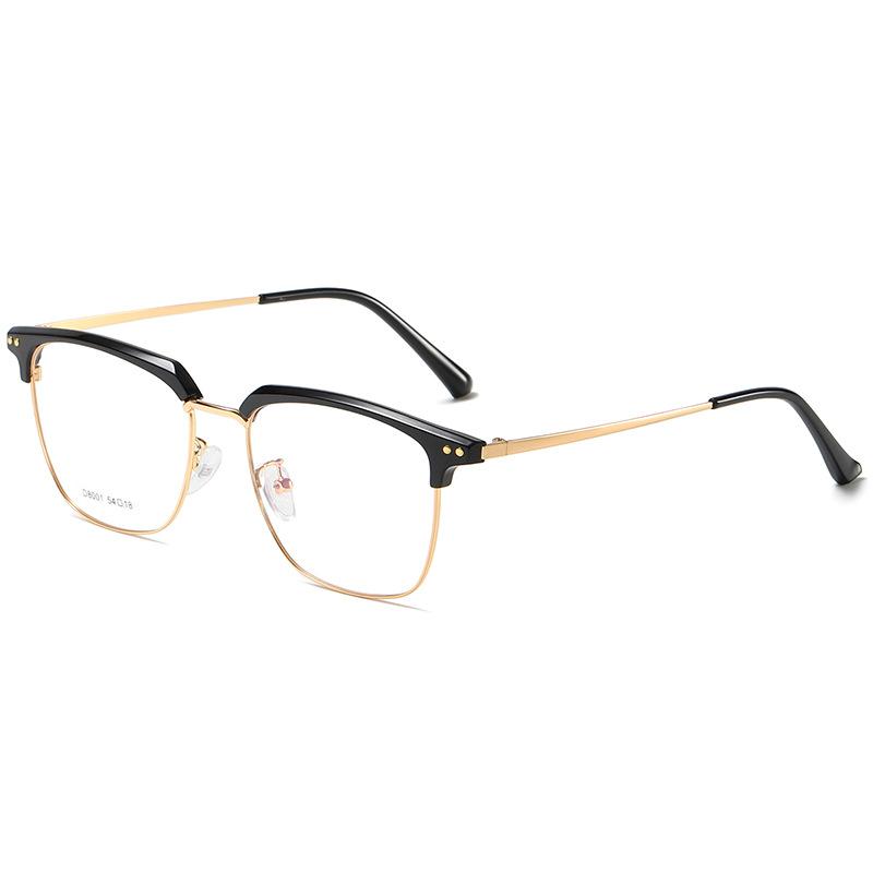 

New Style Retro Style Square Metal Material Glasses Frame Eyebrows Men s Myopia Prescription Lenses Eyeglasses Optical Prescription Lenses Nearsight 0
