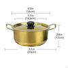 for Korean Ramen, Kimchi Soup, Cookware with Lid, Camping Seafood, Ramen Stew And