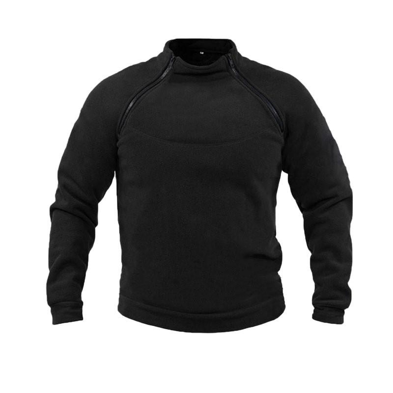 Mens Fleece Jacket Sweatshirt  Military Pullover Jackets Thick Warm Long Sleeve Zipper Winter Tops
