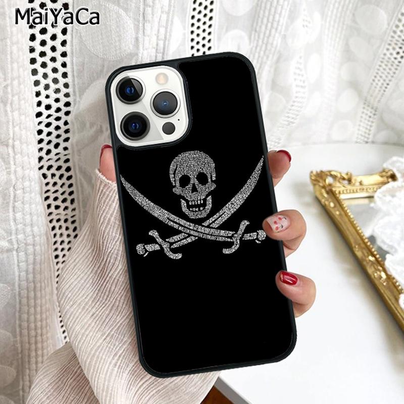 

Pirate Skull Phone Case Cover For iPhone 17 Air 16 16e 15 plus 11 12 13 14 pro max shell coque iPhone 11pro max