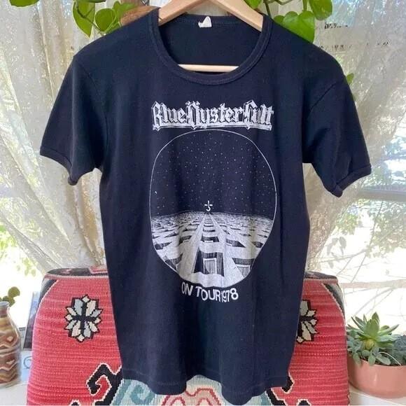 70s 80s Blue Oyster Cult Graphic Unisex Black T-shirt S-5XL Unisex T-Shirt Graphic Tee L