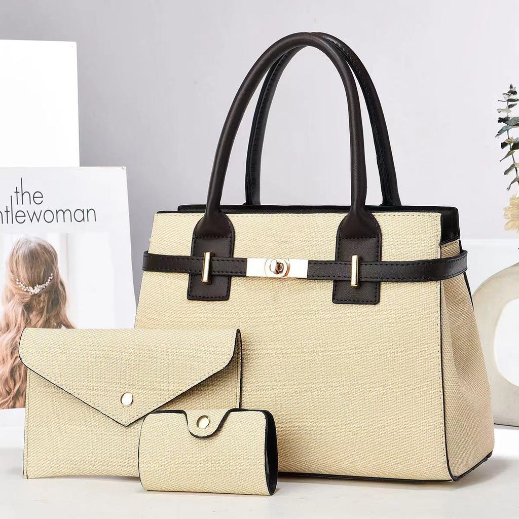 Splicing Design Medium Square Handbag With Zipper Closure And Inner Pockets For Casual Wear