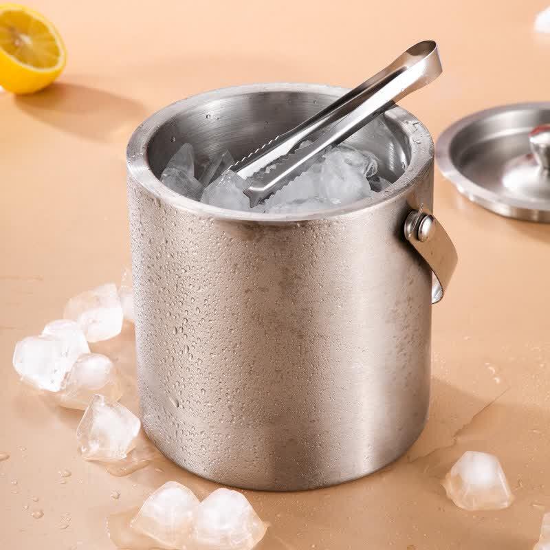 304 Stainless Steel Double-Layer Ice Bucket