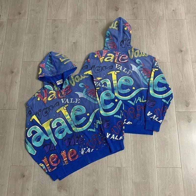 2026 Street Hip Hop Graffiti Letter 3D Print Oversized Zip Hoodie Young Unisex Women