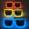 New Plastic Mosaic Luminous Glasses Wireless Party Supplies Led Fluorescent Sunglasses Fun Neon Glasses