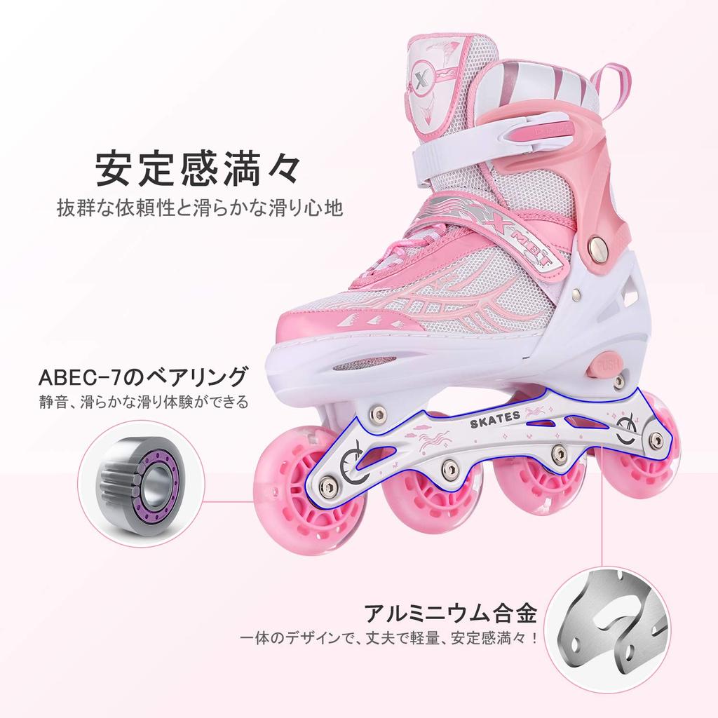 Folikzz Inline Roller Adjustable Gift S Skates, Children's Skates, Girls, Boys, Size, Luminous, Adults, Kids, Juniors, Quiet, Ventilation, Beginners,