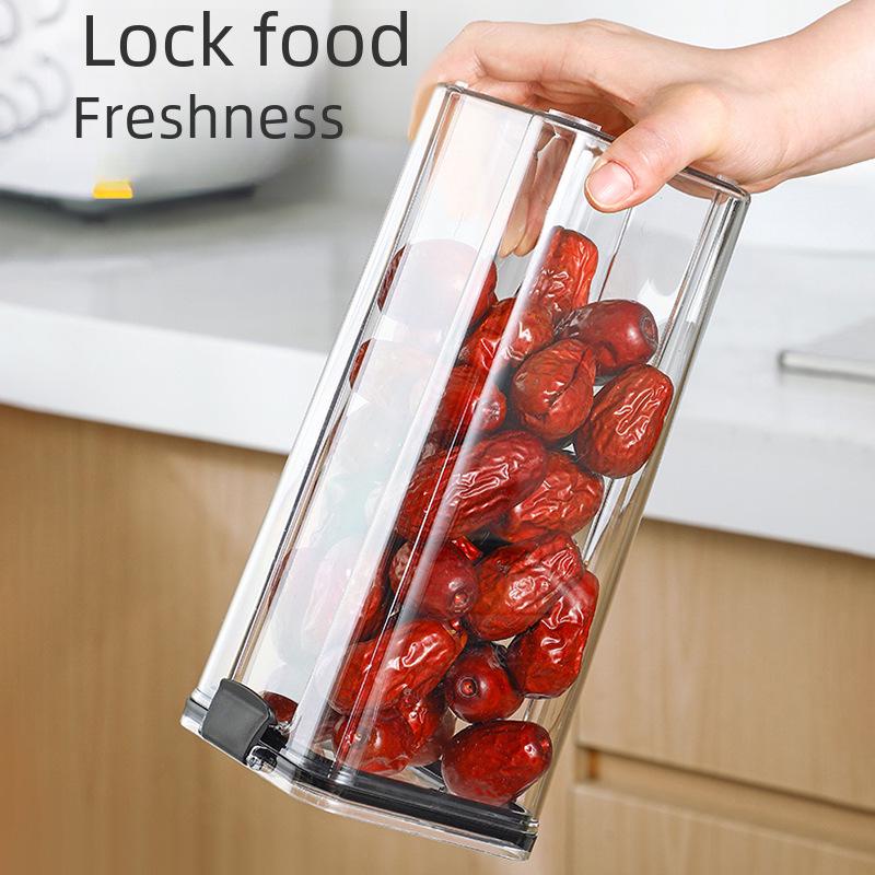 Verdicktes transparentes quadratisches Glas zur Aufbewahrung von Vollkornprodukten, Snacks und Tee