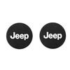 2Pcs Leather Coaster Anti-noise Water Cup Pad Cushion For Jeep Renegade Compass Grand Cherokee Wrangler Patriot Liberty Rubicon AJR1