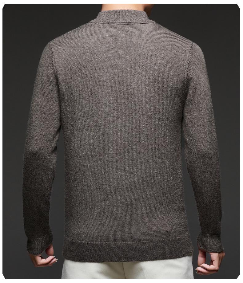 Herren Dicker Jacquard-Strickpullover - Herbst/Winter Warme Basisschicht für Väter mittleren Alters