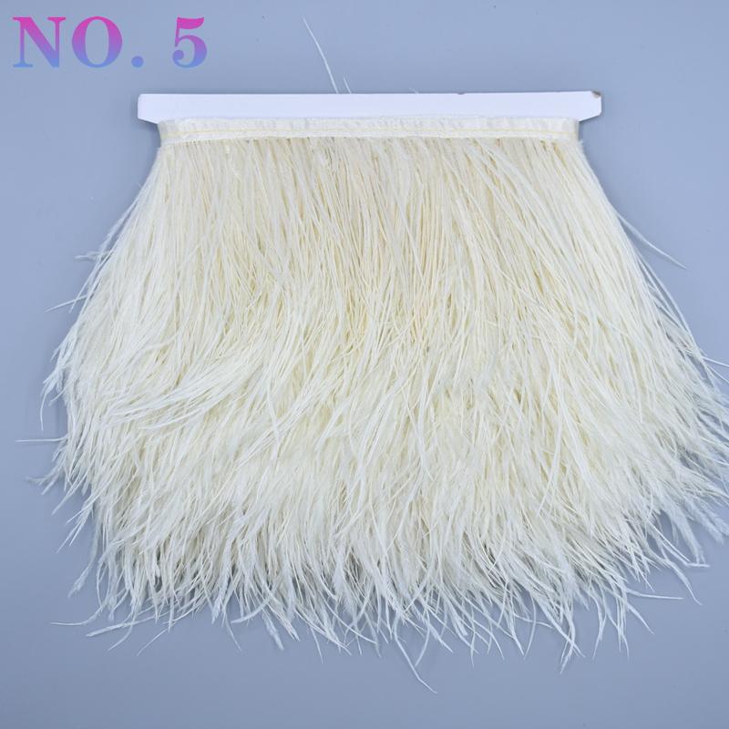 10 metrů barevná stuha z pštrosího peří 8-10 cm páska ozdoby šití kostým pštrosí peří ozdoba třásně sukně oblečení DIY dekor