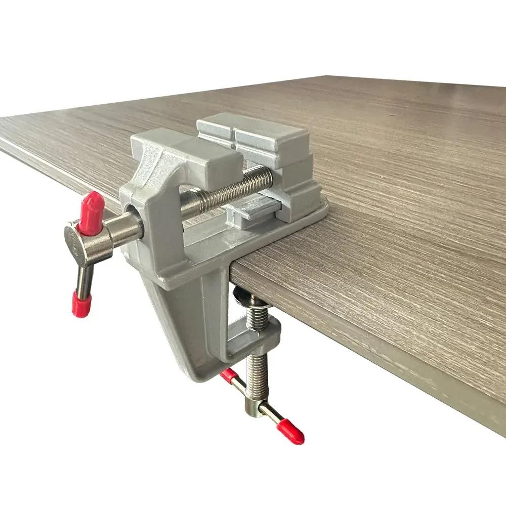 35 mm Tisch-/Bank-Schraubstock aus Aluminiumlegierung, multifunktionaler Schraubstock mit Tischschraube für Heimwerker, festes Reparaturwerkzeug