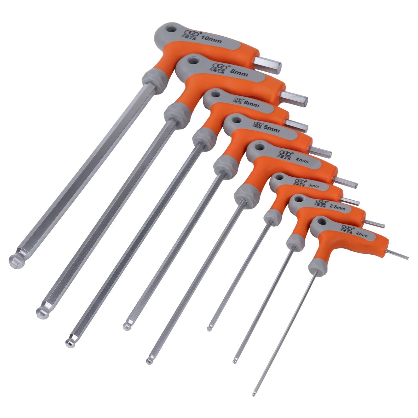 

Andux Space Hex Wrench with Ball Set of 8 T-Shaped Point, (NLJBS-01)