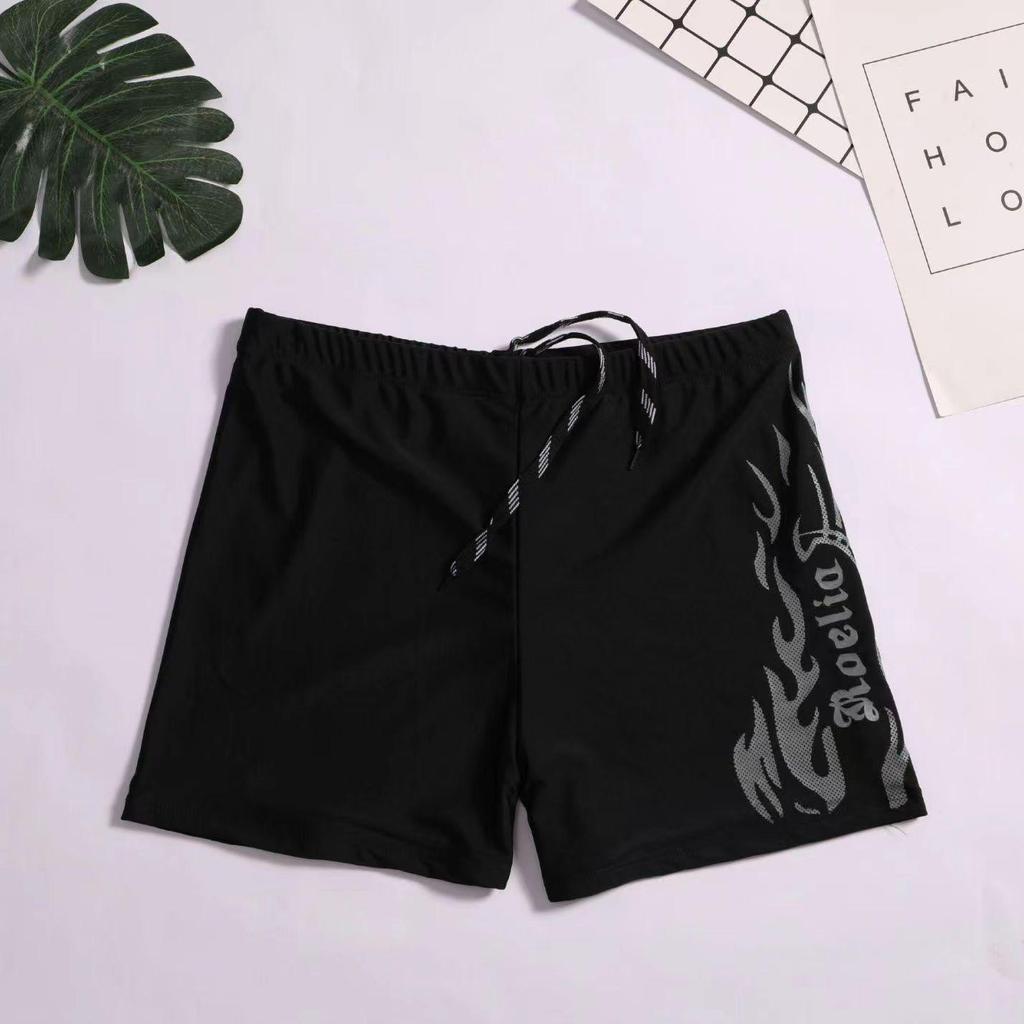 Men's Quick-Dry Swim Trunks Set: Swimwear with Loose Square Leg, Professional Swim Goggles & Cap Included