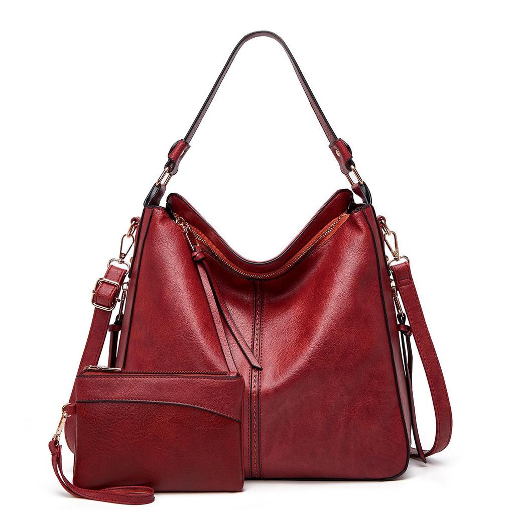 2022 Women's PU Handbag Set: European & American Style Crossbody and Shoulder Bag Trio