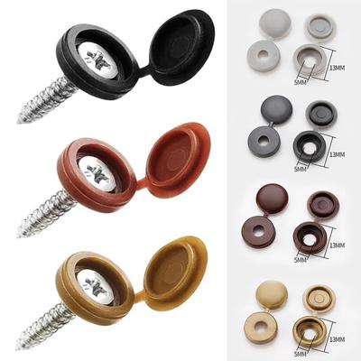 100pcs Screw Cover Cap Plastic Fold Snap Protective Cap Cover Protective Screw Trim Screws Caps Cover Bolt Decor Accessiries
