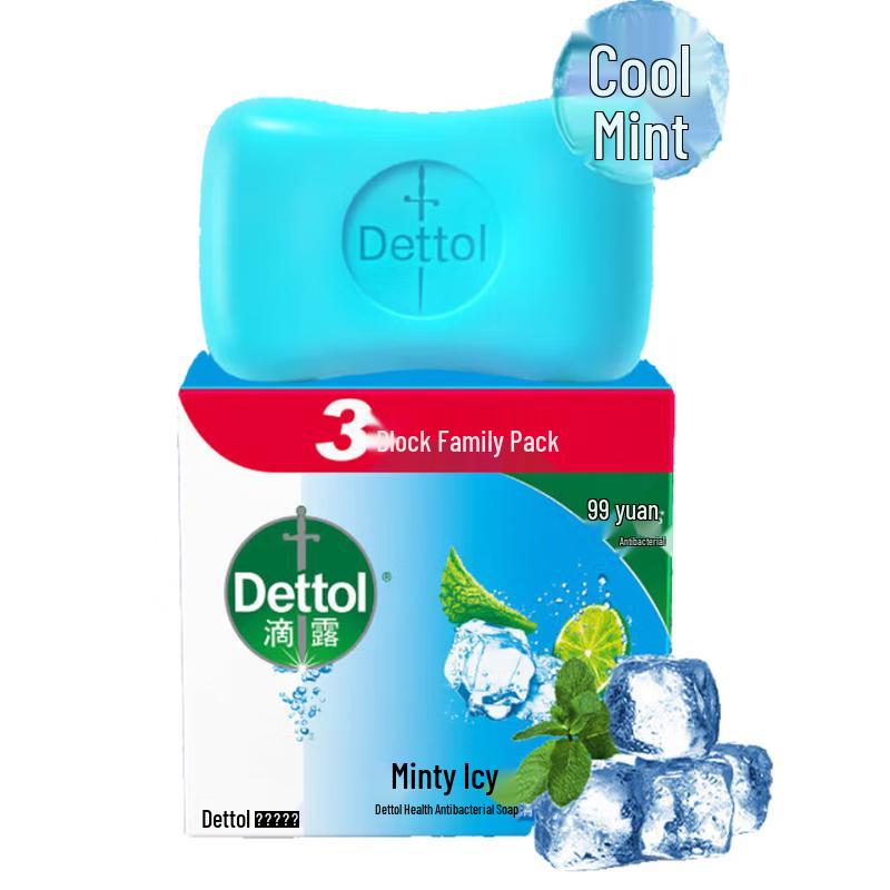 

Dettol Охлаждающее мыло с мятой, 3 штуки