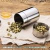 YFFSFDC Stainless Steel Tea Tea Tea Keeps Tea Storage Container for Tea Black 400ml with Round Teaspoon Caddy, Canister, Caddy, Airtight, Fresh,
