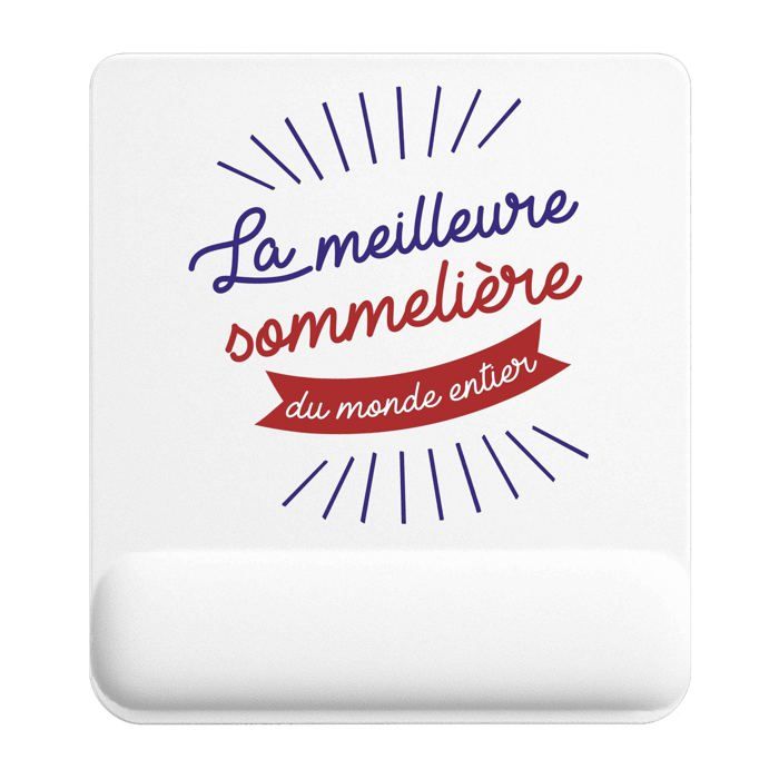 Tapis de souris - PLANETEE - Sommelière Meilleure Monde - 22x18 cm - 3 mm - Surface antidérapante