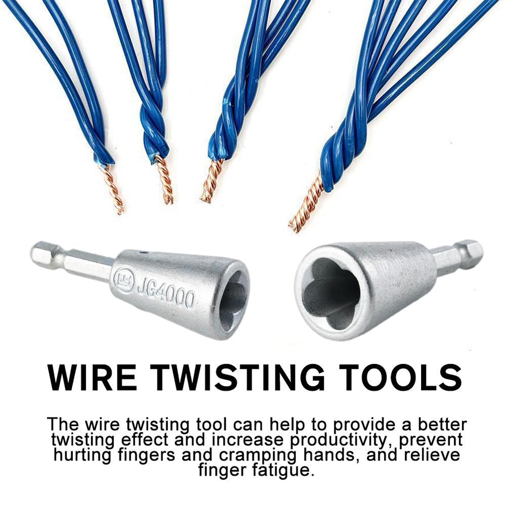 Wire Twisting Tools 6mm Hexagonal Handle Electrician Quickly Twister 1.5-6 Square 2-6 Way Twister Wire for Power Drill Drivers