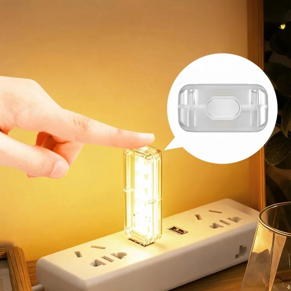 Portable PC USB Night Light 5V Power 3000K/6500K Touch Dimming Light Dimmable Function 10 LEDs Plug In Light Study Lamp
