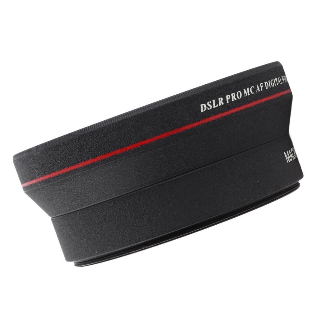Optical Glass 0.45x Wide‑Angle Black Additional Lens for 72mm Camera Lens Photography Accessory