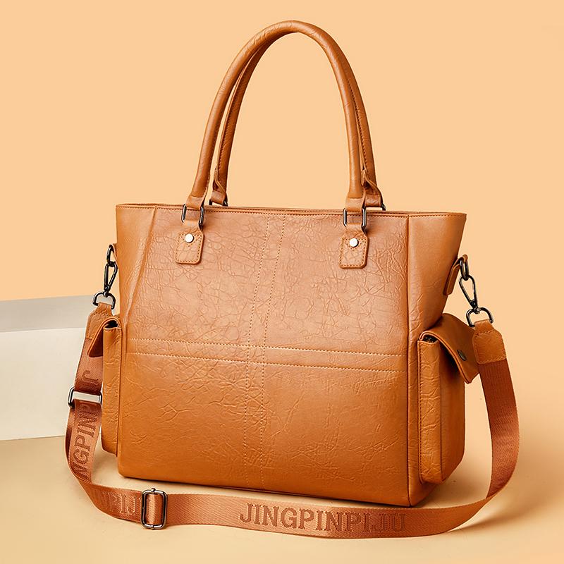 Genuine Kangaroo Brand Soft Pu Leather Hand Bag Small Handbags Women Shoulder Bags for Mother Luxury Designer Tote Commuting Bag