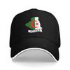 Mapa z flagą Algierii Niestandardowe czapki z daszkiem Unisex Spersonalizowane Unisex Plażowy kapelusz przeciwsłoneczny Czapka typu trucker Hip Hop