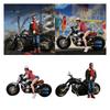 1:64 Miniature Figure Motorcycle Rider DIY Projects Painted Ornament Diorama