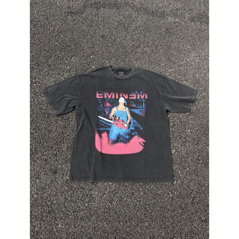 Mote Streetwear Vintage T-skjorter Grafikk Trykt Casual Løs Oversize Bomullsklær Topper T-skjorte For Menn Unisex