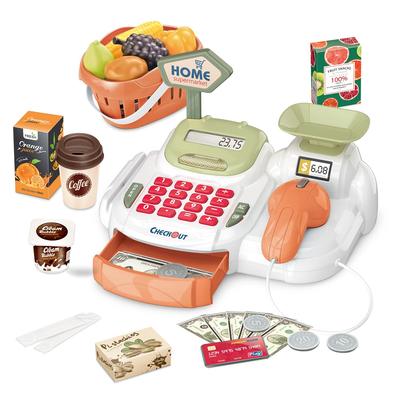 PanKome 36-Piece Pretend Play Set: Cash Register Toy for Kids - Shopkeeper Play Set, Shopping Toy, Cash Register, Payment, Educational Toy, Cute for G