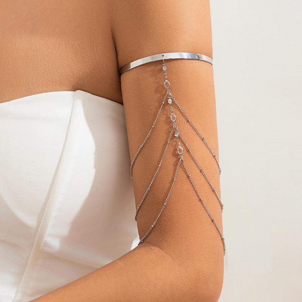 Jewelry simple fringed chain arm bracelet retro fashionable sexy multi-layer fringed bracelet inlaid arm chain